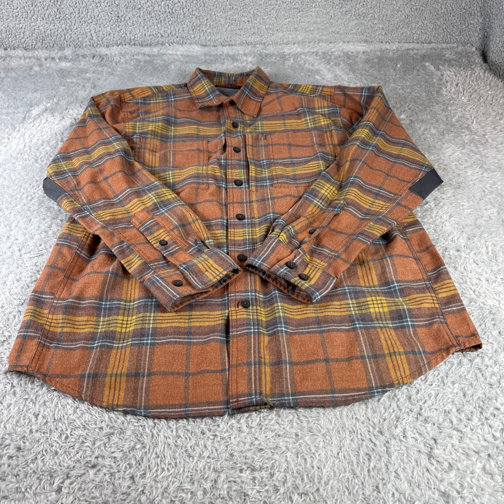 Ridgecut Toughwear Mens Large Plaid Flannel Long Sleeve Button Front Casual